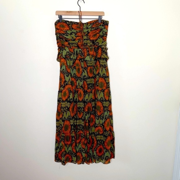 Ulla Johnson Evanthe Fit & Flare Halter Floral Chiffon Dress Midi wedding guest - Picture 9 of 16